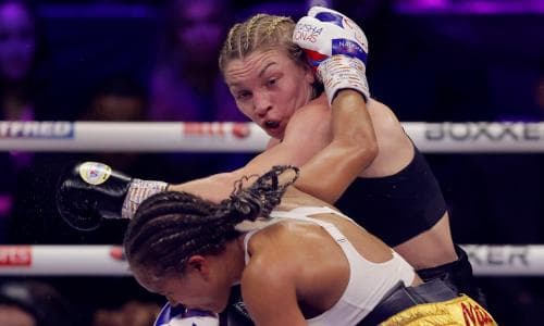 Lauren Price beats Natasha Jonas in women’s welterweight unification bout – as it happened