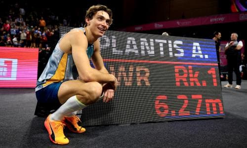 Armand Duplantis hits high notes before soaring to 11th pole vault world record