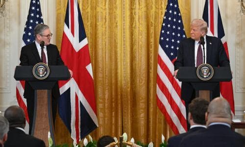 Trump praises Starmer’s ‘hard’ lobbying as he again suggests UK will be exempt from US tariffs – as it happened