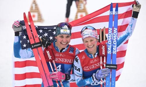 Jessie Diggins earns team sprint silver for seventh cross-country worlds medal 